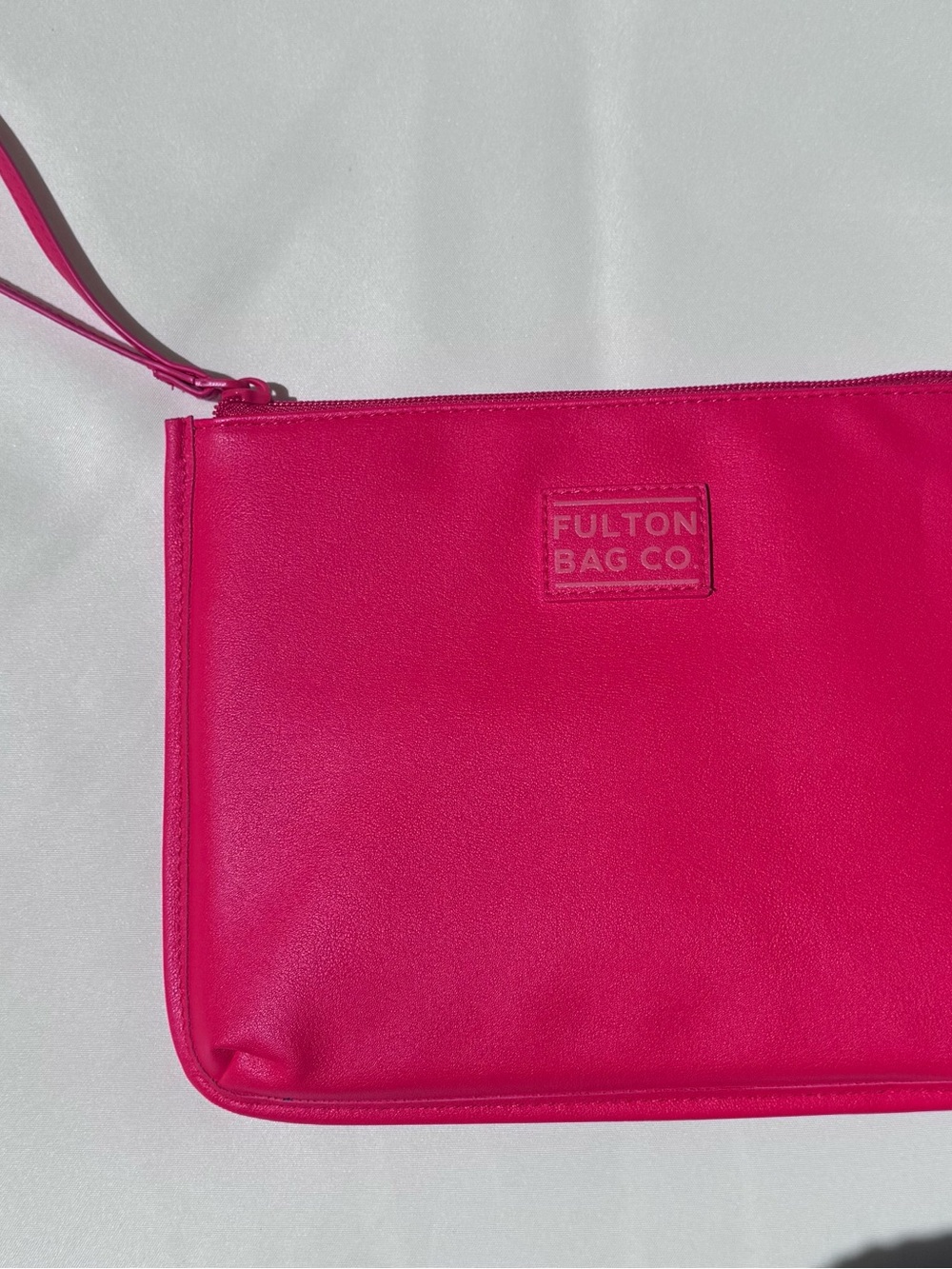 Fulton Bag Co Leatherette Snack pouch bag wristlet Red